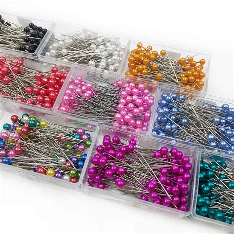 Sewing Pins Multicolor Pearlized Head Pins Hand Sewing Needles Temu