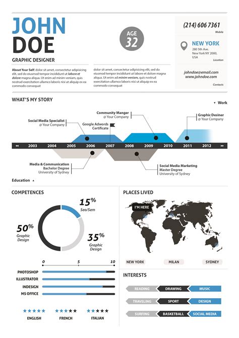 Infographic Resume Template Example