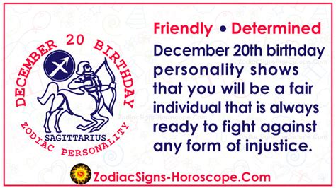 The zodiac sign for december 3 is sagittarius. December 20 Zodiac - Accurate Birthday Personality ...