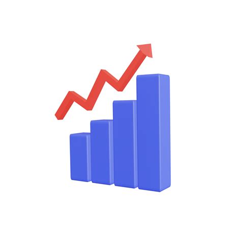 Growing Bar Graph With A Rising Arrow 10833507 Png