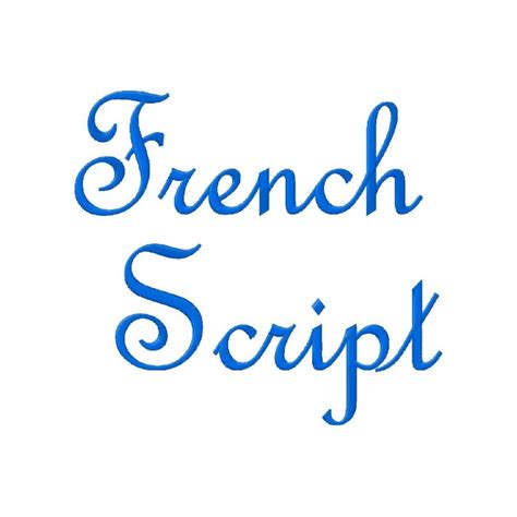 9 French Script Font Images French Script Embroidery Font French