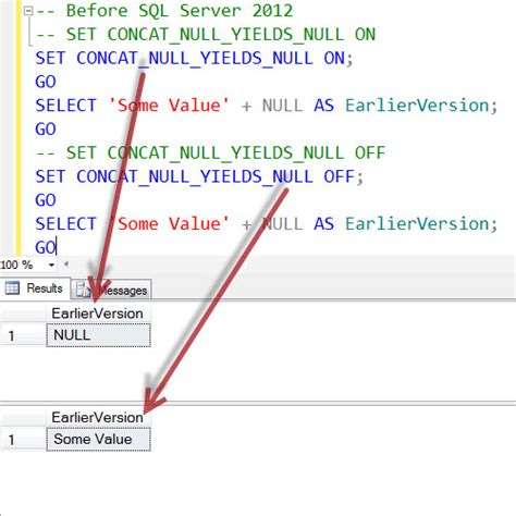 Full join sql self join sql union sql group by sql having sql exists sql any, all sql select into sql insert into select sql case sql null functions definition and usage. SQL SERVER - Interesting Observation of CONCAT_NULL_YIELDS ...