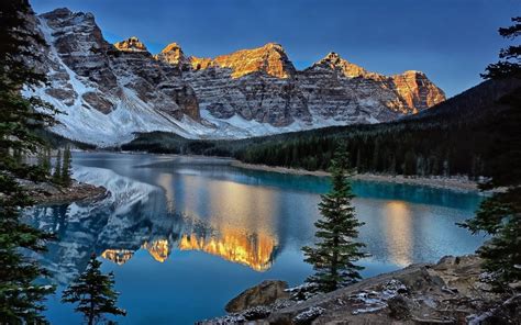 Moraine Lake Winter 15824 Wall Paper