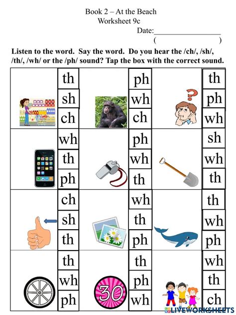 9c Consonant Digraphs Ch Sh Th Wh Ph Worksheet Live Worksheets