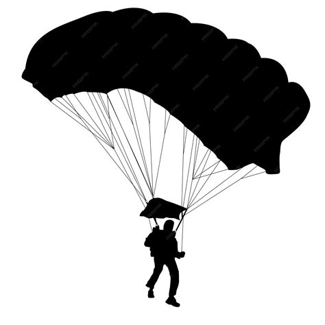Premium Vector Skydiver Silhouettes Parachuting Vector Illustration