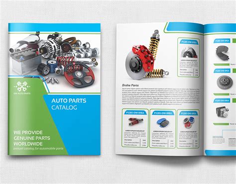 Auto Parts Catalog Brochure Template Vol3 16 Pages On Behance