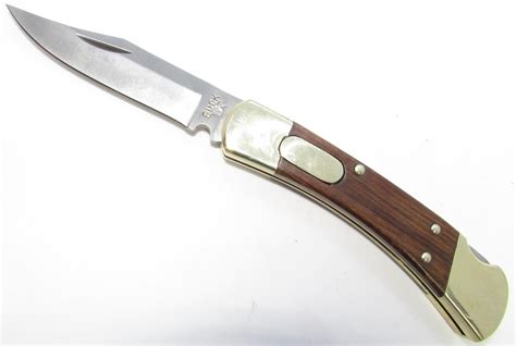 Sold Price Buck 110 Switchblade Pocket Knife Wood Scales Auto