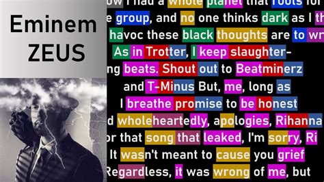 Eminem Zeus Rhyme Scheme Youtube