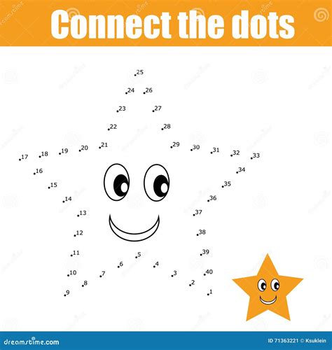 Connect The Dots Children Game Cartoon Vector 71132091