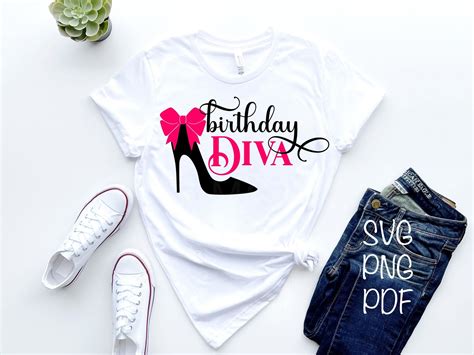 Birthday Diva Svg Png Pdf Birthday Queen Svg Birthday Diva Etsy