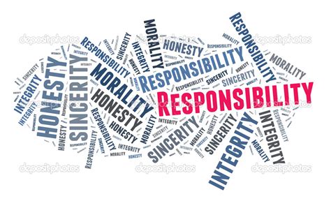 Responsibility Word Cloud Responsibility In Word Cloud — Stock Photo