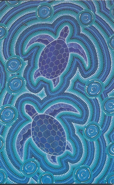 True Blue Aboriginal Art Small Notepad Turtle Dreaming