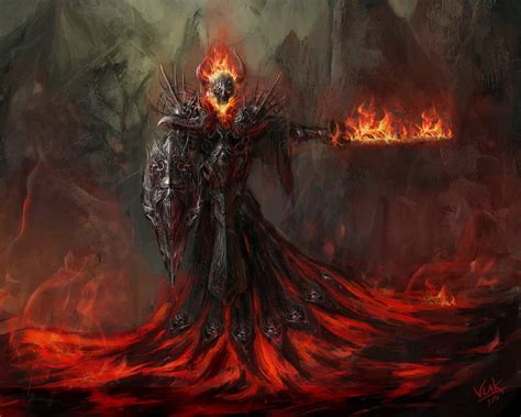 Hells Champion Fire Sword Fantasy Hell Demon Hd Wallpaper Peakpx