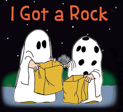 I Got A Rock Charlie Brown Halloween I Got A Rock Halloween Funny
