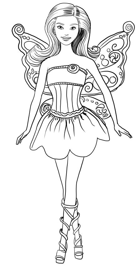 Barbie Fairy Coloring Pages