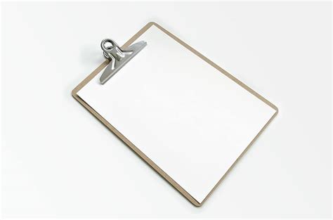 Clipboard Blank Empty Show Business Paper Isolated White Design