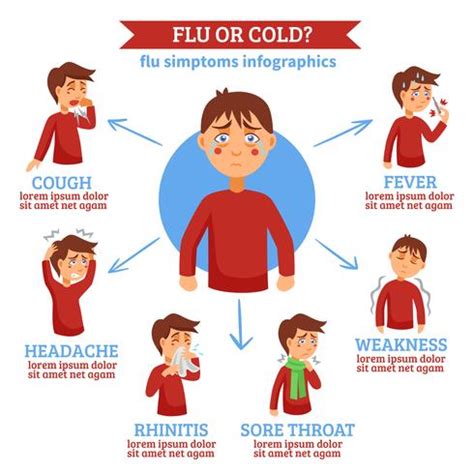 Use this handy chart to identify your symptoms and help determine what health issue you may be suffering from. Flu Cold Symptoms Flat Circle Infochart - Download Free ...