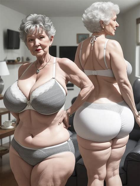 Ai Creates Image White Granny Big Booty Wide Hips Knitting