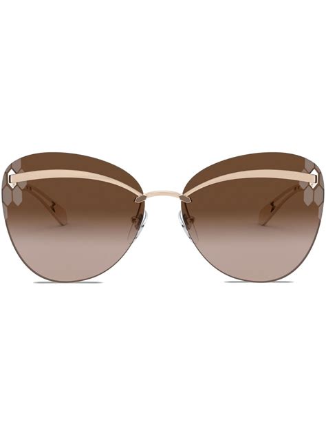 Bvlgari Oversized Frame Sunglasses Farfetch