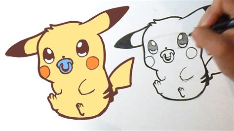 Como Dibujar A Pikachu Kawaii How To Draw Cute Baby Pikachu Images