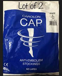 Carolon Cap 531 Anti Embolism Knee Length Large Lot Of 2 Hose