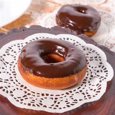 Chocolate Glazed Donuts Yeast Risen And Deep Fried Veena Azmanov