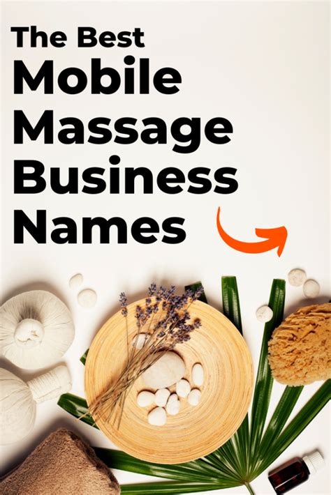 279 Creative And Unique Massage Business Names Massage Business Mobile