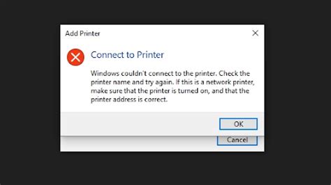 Sharing Printer Error Windows Couldnt Connect To The Printer Check The Printer Name And Try Again
