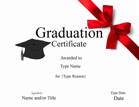 Printable Graduation Certificate Template Free Printable Templates