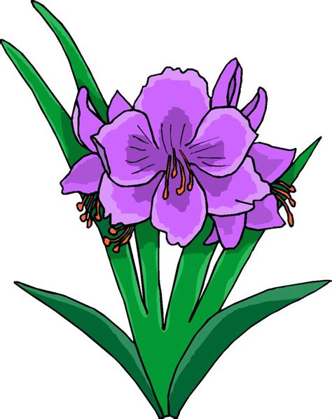 Free Purple Flower Clip Art