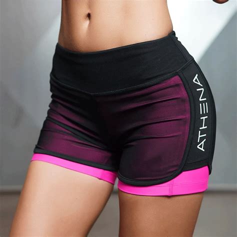 Jigerjoger Summer New Yoga Shorts Two Layer Mesh Compression Tights Lift Up Hips Fast Dry