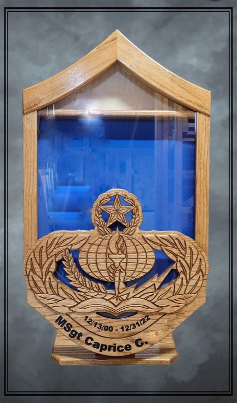 Handcrafted Air Force Skill Level Badge Shadow Box Air Force Etsy