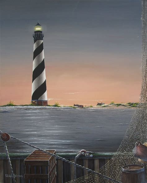 Art Print Of Cape Hatteras Lighthouse On The Coast Of North Carolina