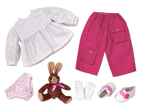 daisy trim shirt with magenta pants set fits most 18 girl dolls 18 inch doll clothes