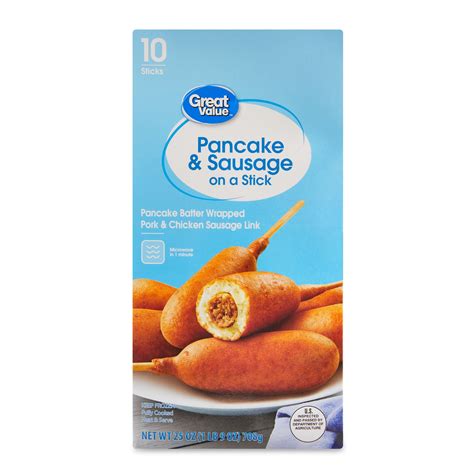Great Value Pancake And Sausage On A Stick 25 Oz 10 Count Frozen