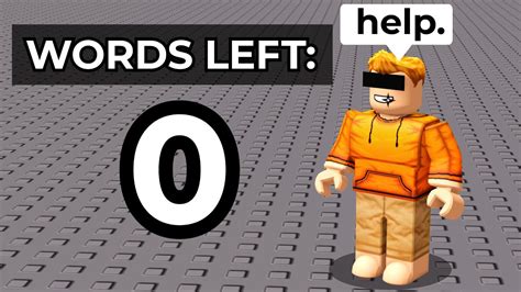 Roblox Limited Words Youtube