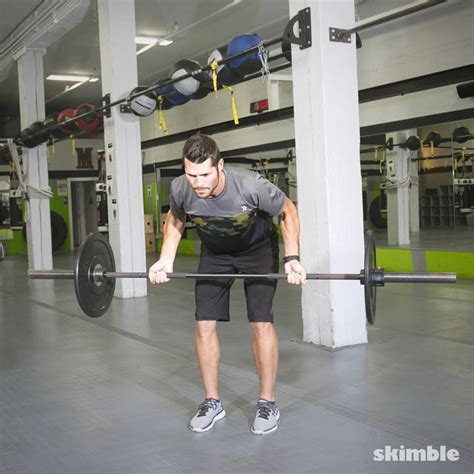 Barbell Reverse Grip Rows Exercise How To Workout Trainer By Skimble