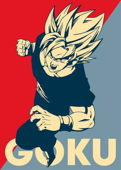Dragonball Goku Vintage 6 Poster By Maricris M Displate In 2021 Dragon Ball Super Artwork