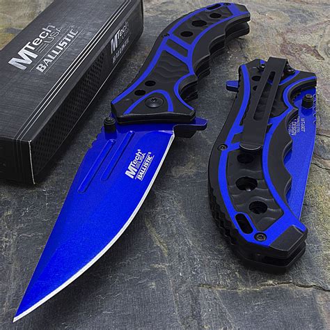 Mtech Usa 825 Blue Spring Assisted Tactical Folding Pocket Knife