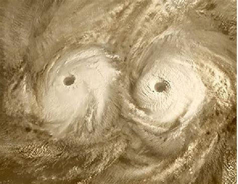 Image Of Two Vortices Above The North Pole Of Venus Taken From The