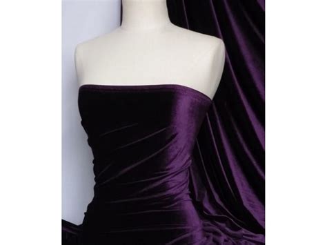 Purple Velvetvelour 4 Way Stretch Spandex Lycra Fabric