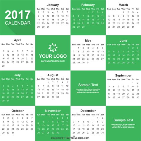 Printable 2017 Calendar Design