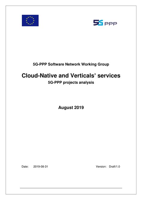 Pdf Cloud Native And Verticals Services