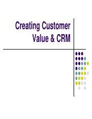 Session Creating Customer Value Relationships Pdf Creating Customer Value CRM