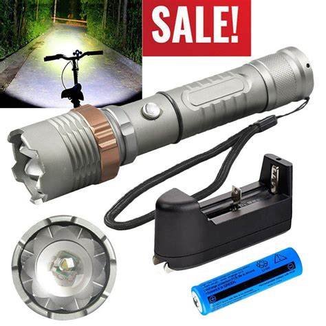 Rechargeable Tactical Flashlight 2000 High Lumens Led Flashlights Ipx5 Waterproof Torch