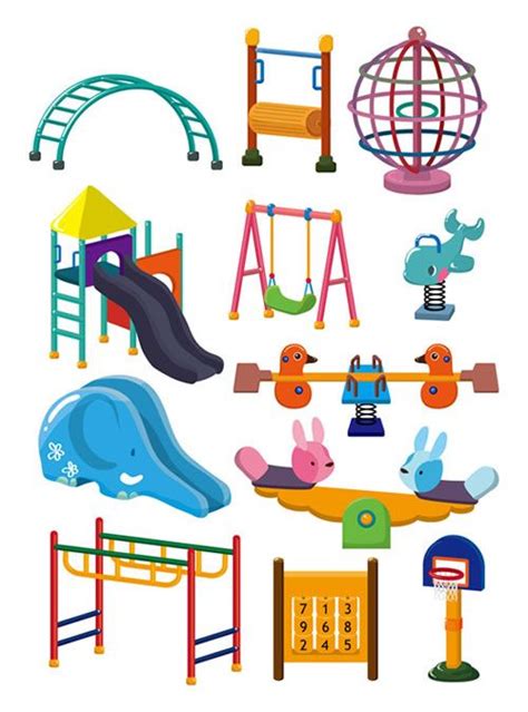 ¡aprende riendo y jugando con tus dibujos animados preferidos. Parque Infantil en Vector | Parques infantiles, Parque ...
