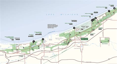 Indiana Dunes State Park Map Middle East Political Map