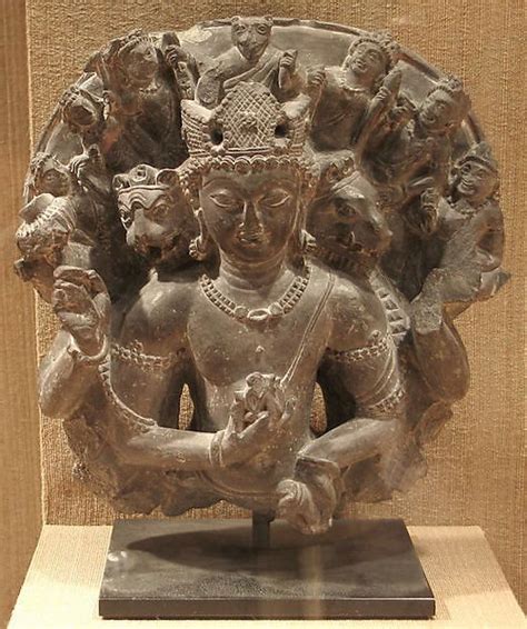 In This Manifestation Vishnu Appears As The Supreme Lord With Ten Arms