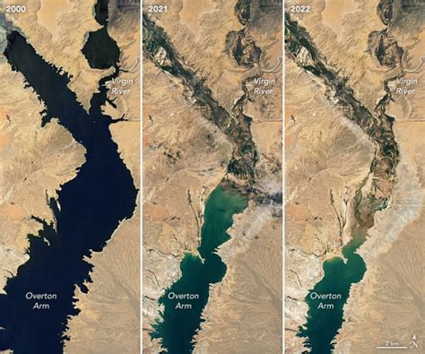 Nasa Images Show Extreme Withering Of Lake Mead Over 22 Years Climate
