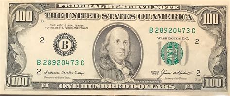 100 Dollar Bill 1985 Like New Real Money Vintage Old Money Etsy